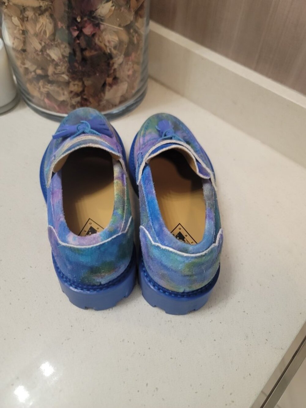 John Fluevog 7th Heaven Lindy Shoes Women Sz 6 Blue/Multicolor - Picture 4 of 9